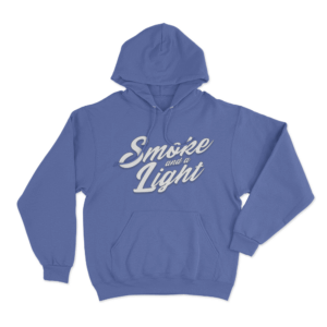 Smoke and a Light Unisex Hoodie Blue